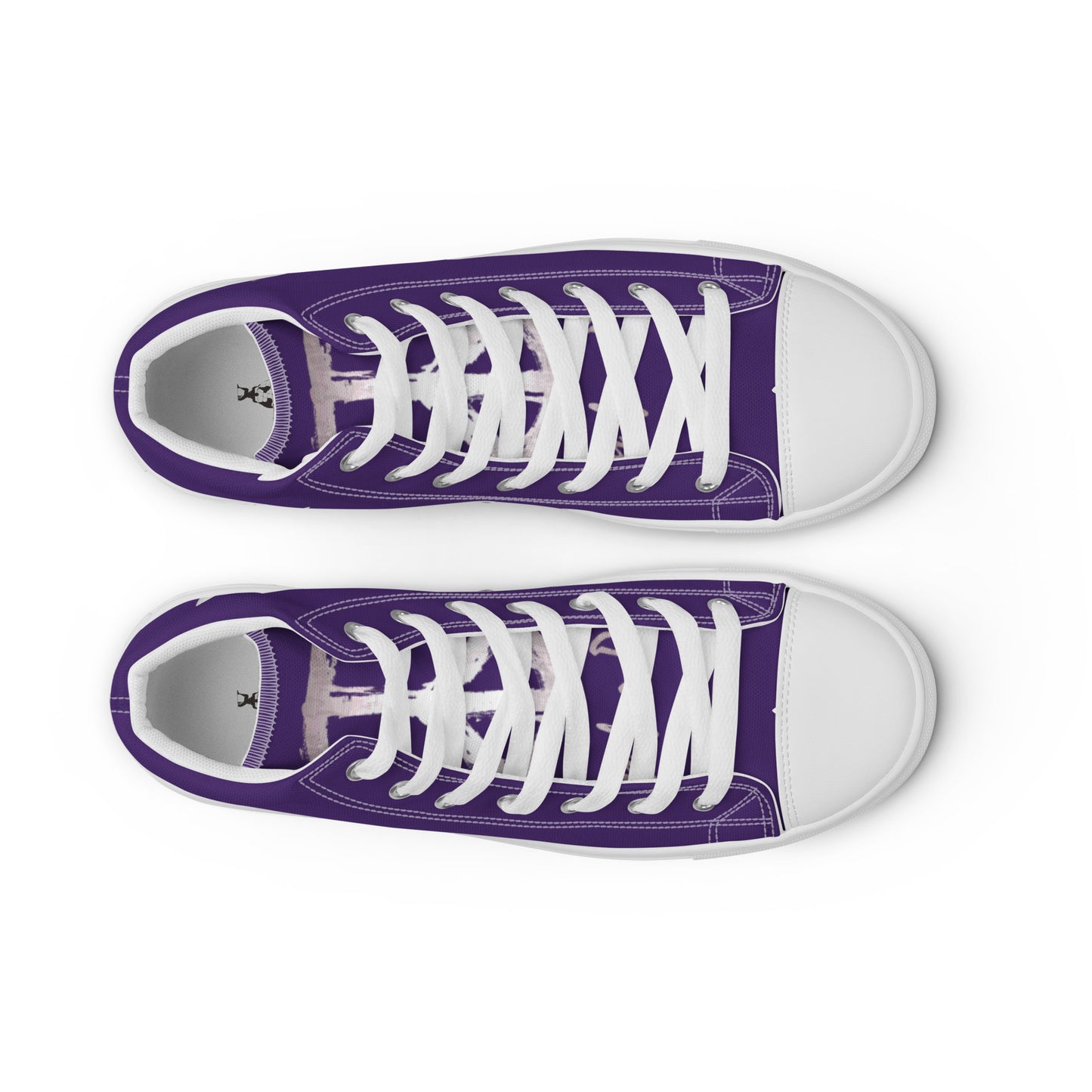 Women’s high top canvas shoes-Purple Peace & Dove