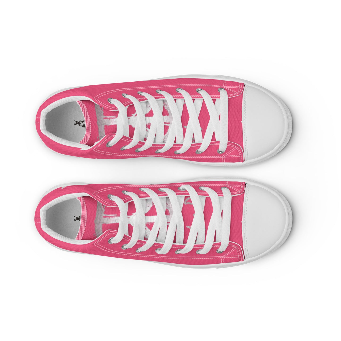 Women’s high top canvas shoes-Pink-Peace & Dove