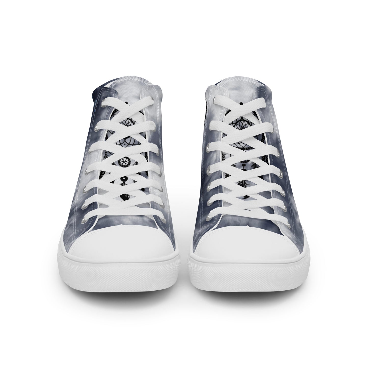 Women’s high top canvas shoes-Wolf & dream catcher