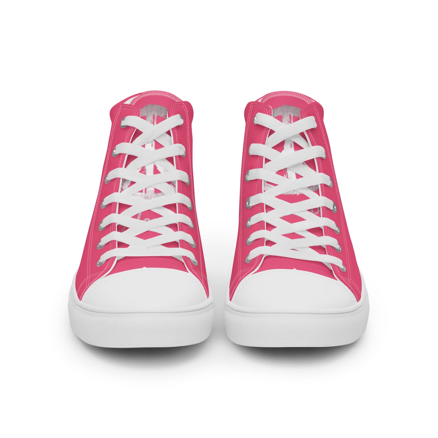 Women’s high top canvas shoes-Pink-Peace & Dove