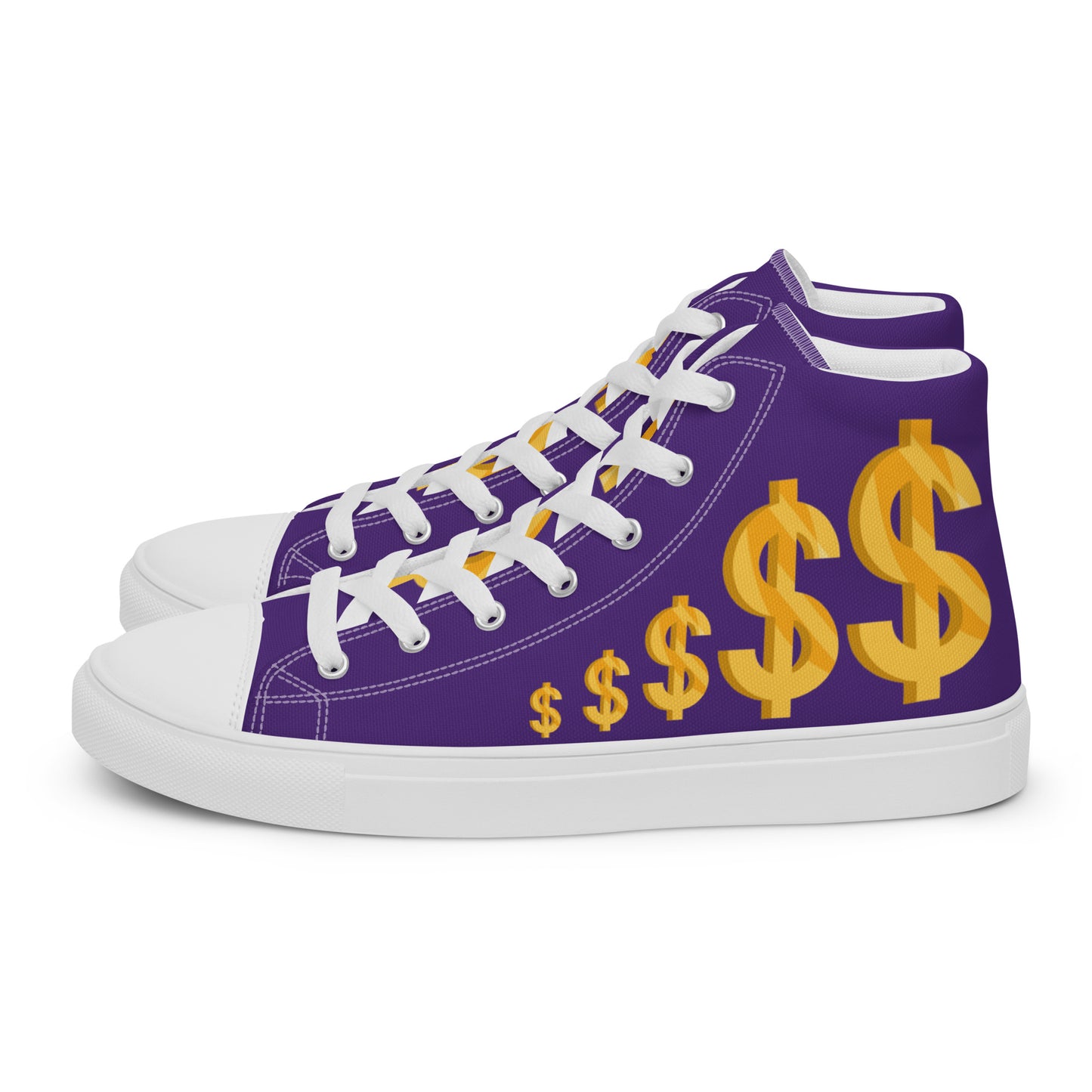 Women’s high top canvas shoes-Purple $