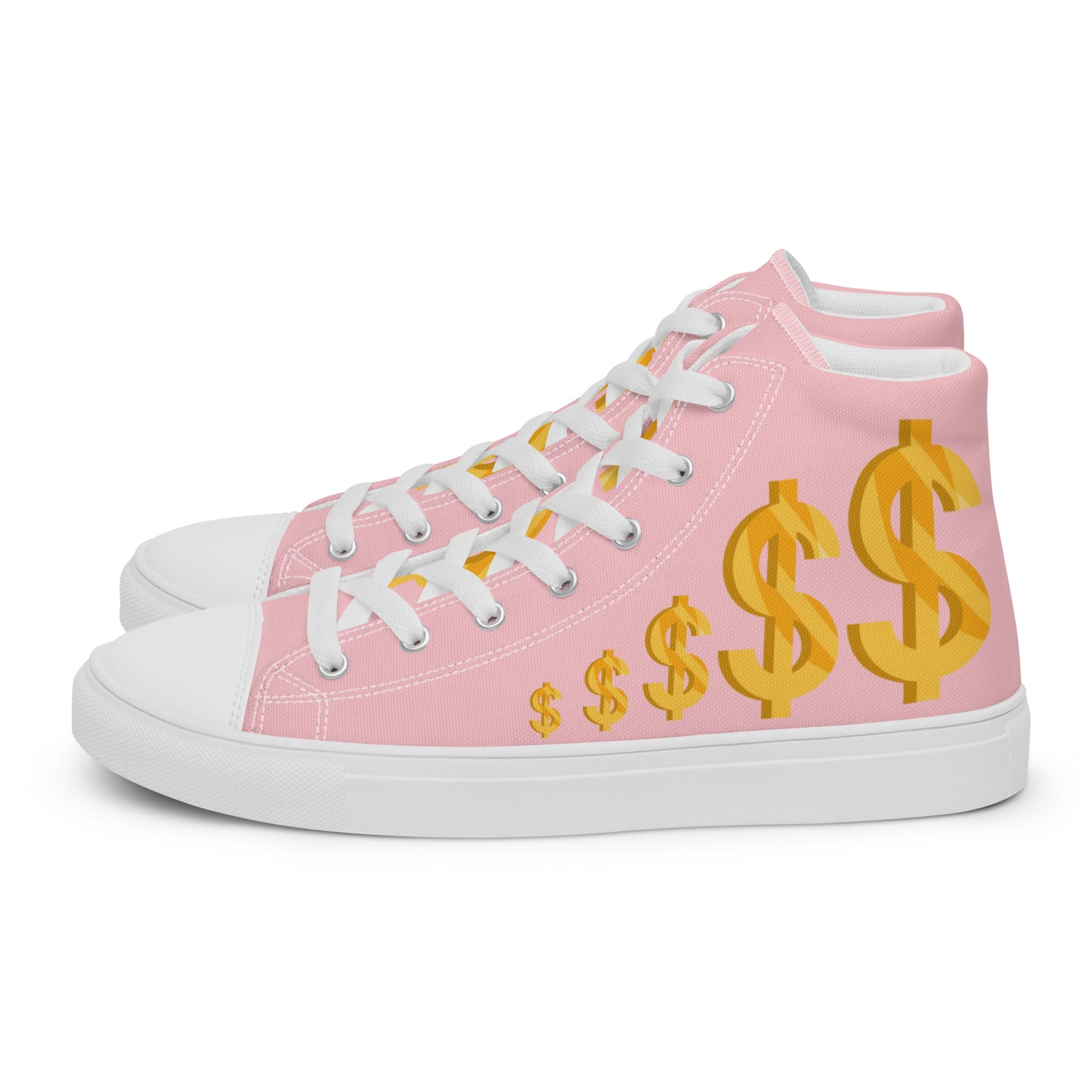 Women’s high top canvas shoes-Pink $