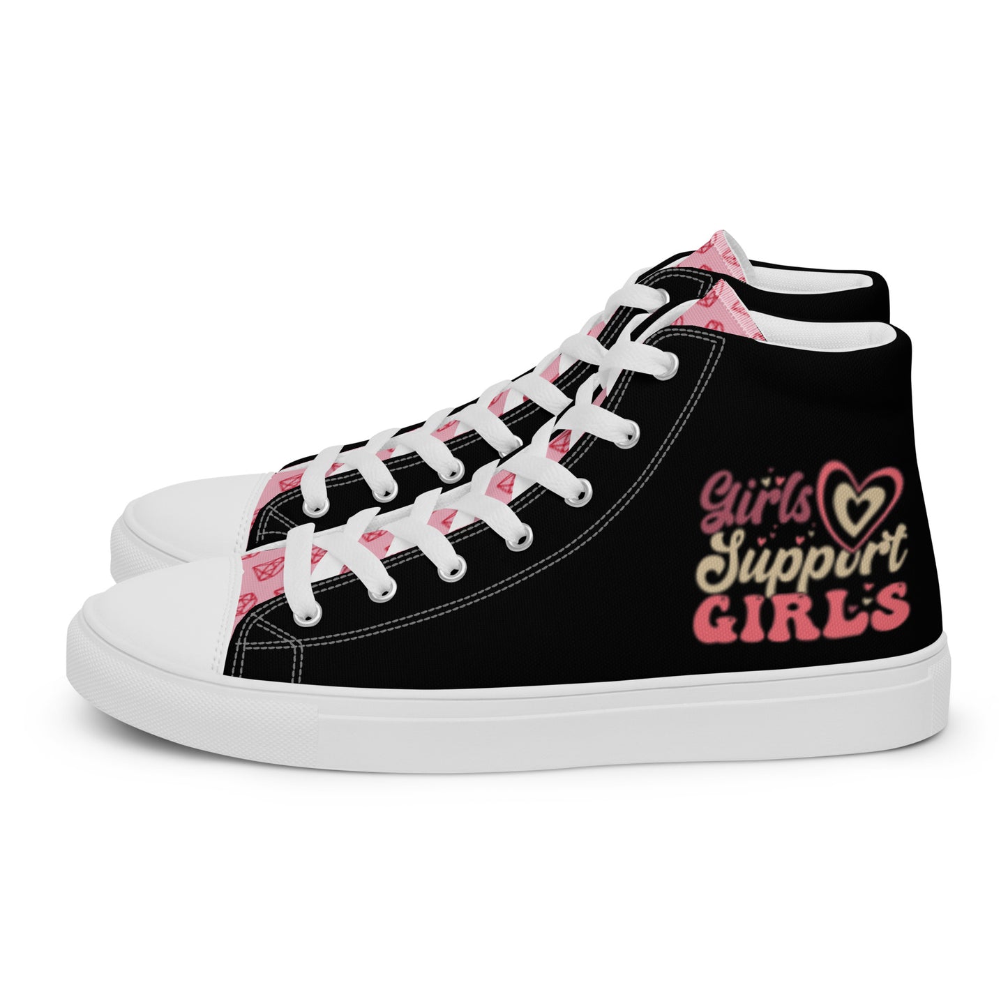 Women’s high top canvas shoes-Girl power