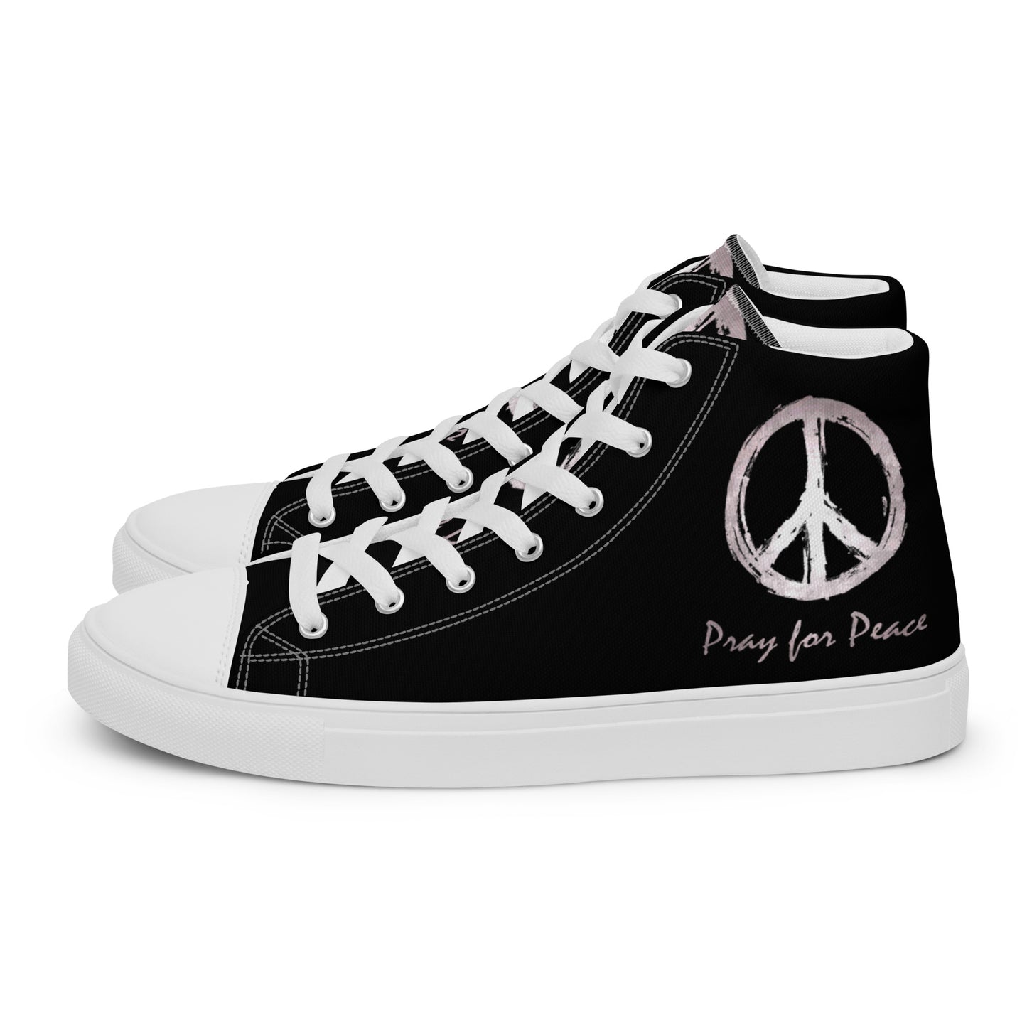 Women’s high top canvas shoes-Peace & Dove