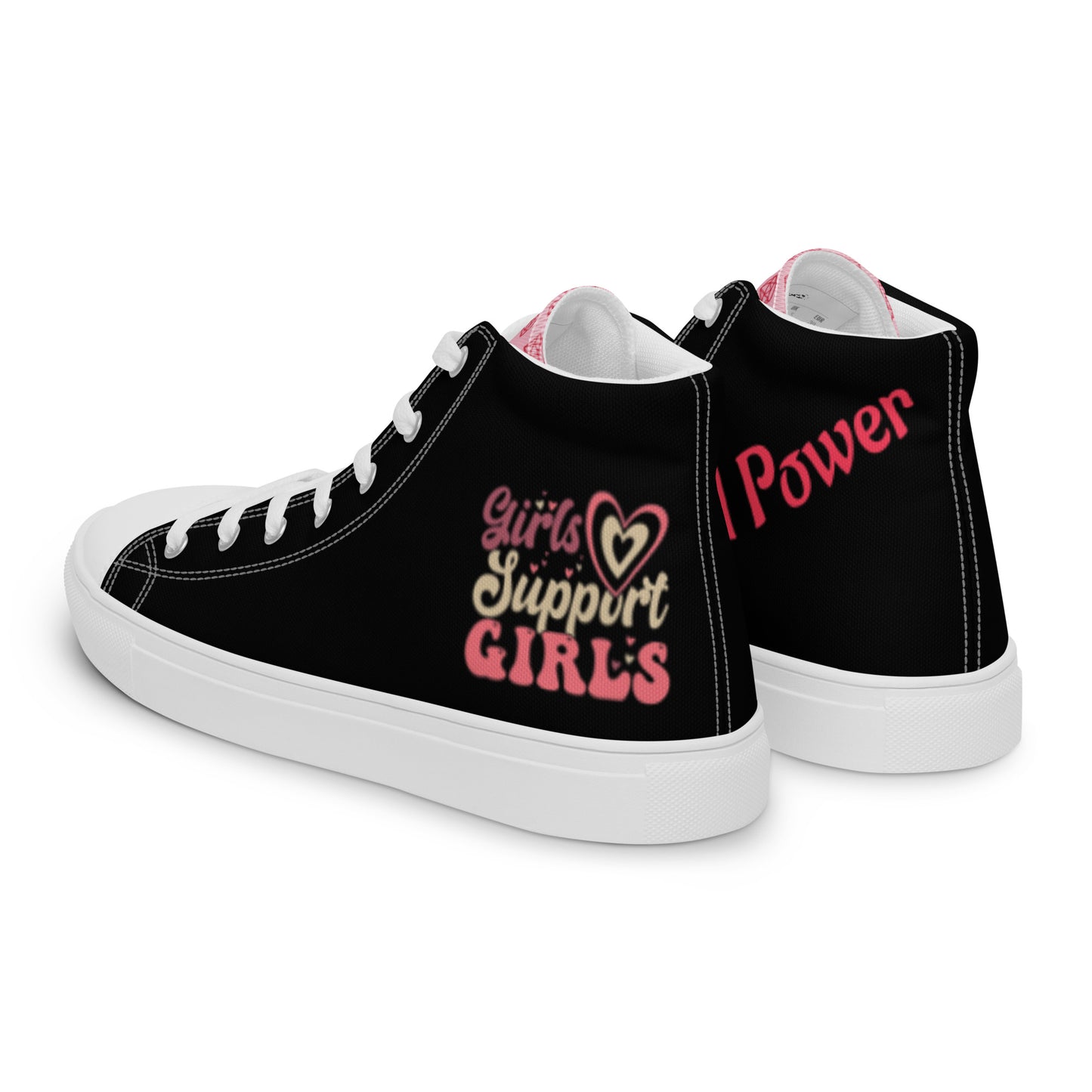 Women’s high top canvas shoes-Girl power