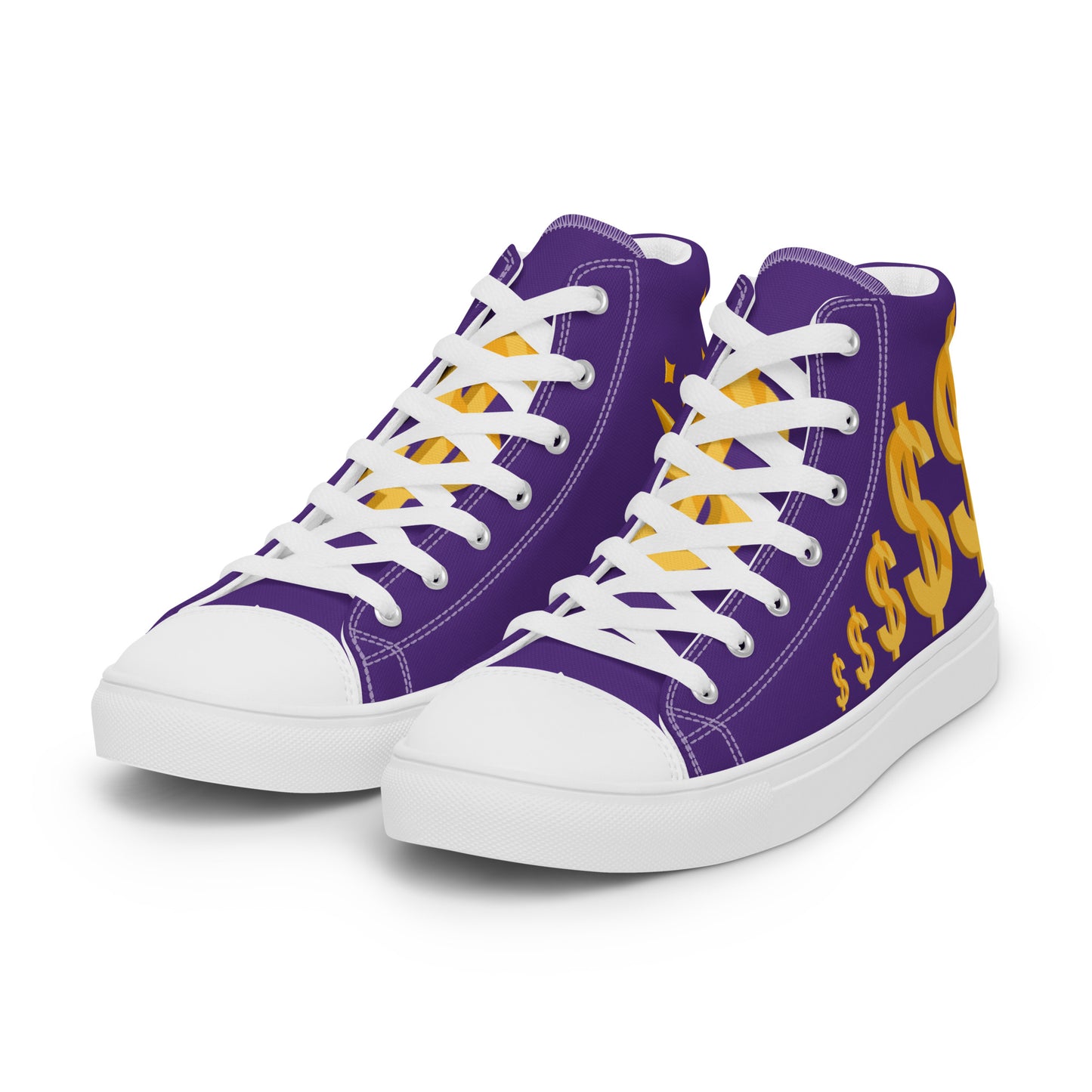 Women’s high top canvas shoes-Purple $