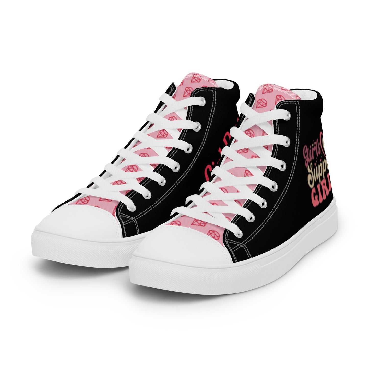 Women’s high top canvas shoes-Girl power