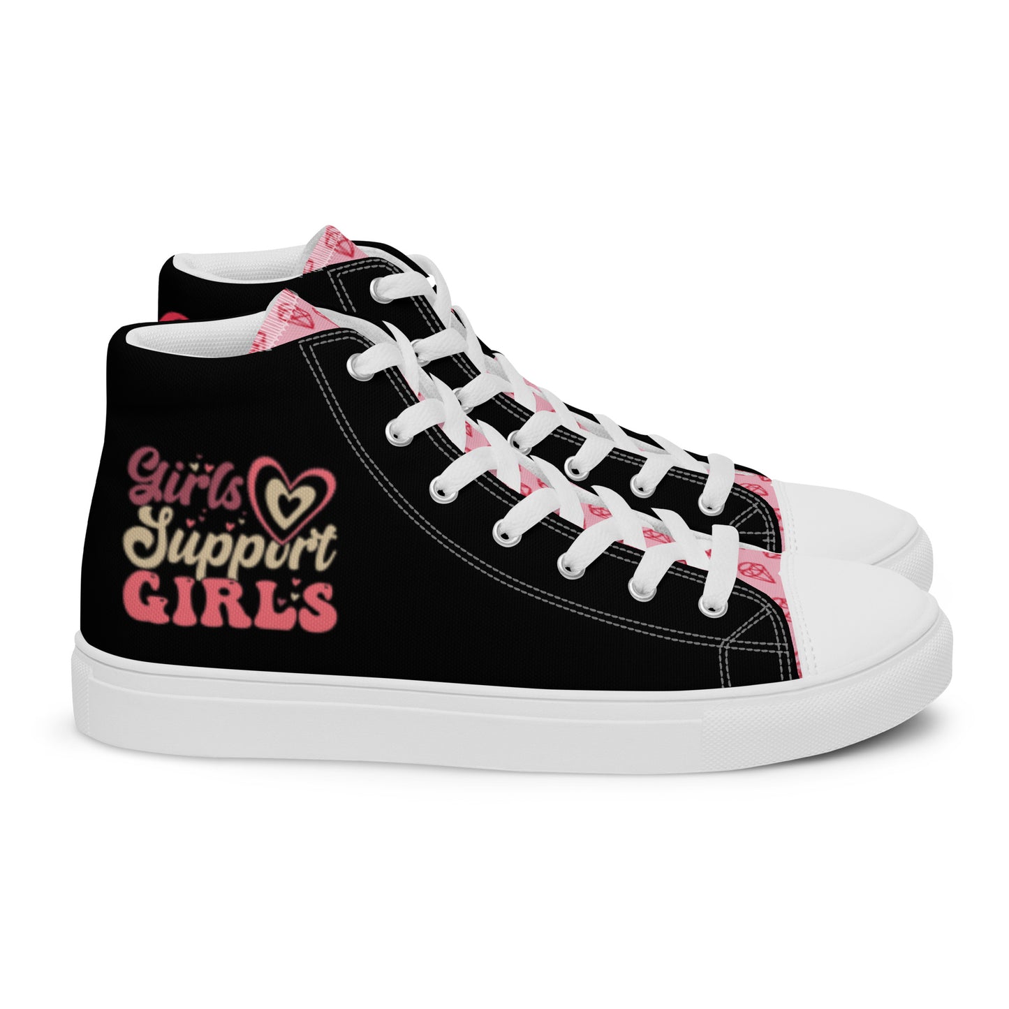 Women’s high top canvas shoes-Girl power