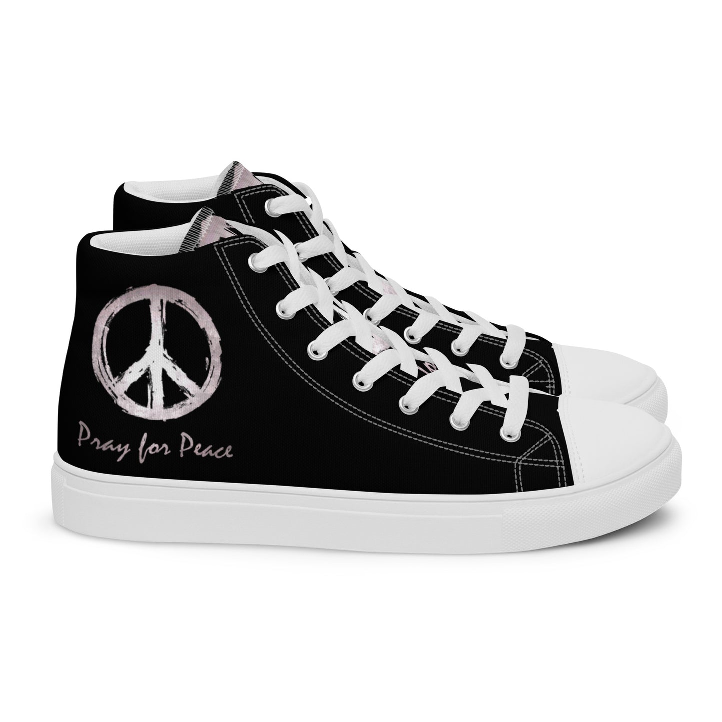 Women’s high top canvas shoes-Peace & Dove