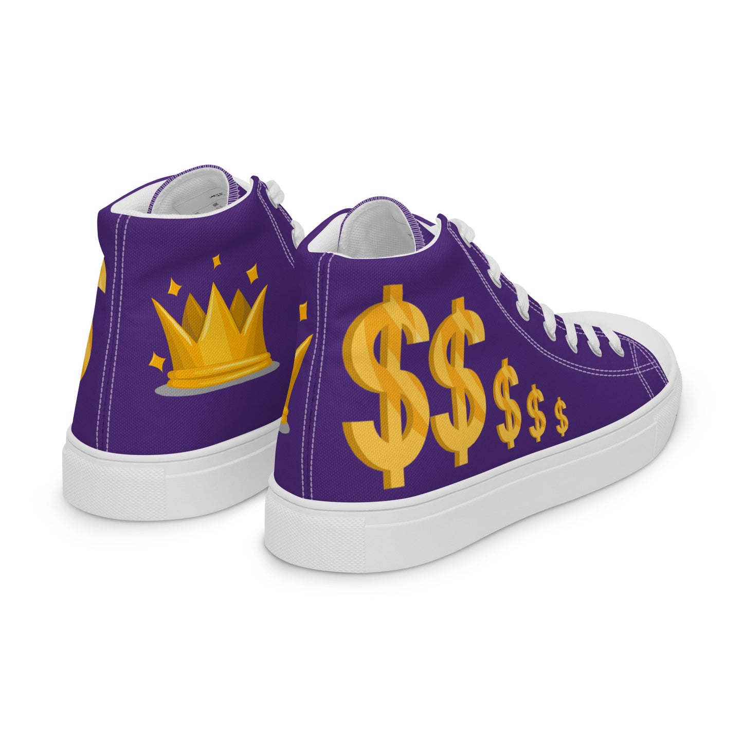 Women’s high top canvas shoes-Purple $