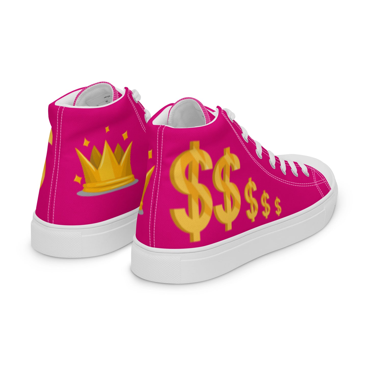 Women’s high top canvas shoes-Medium violet $