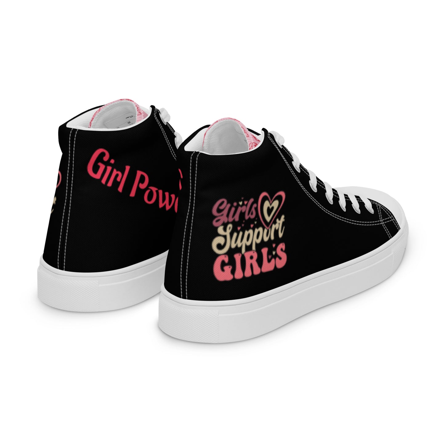 Women’s high top canvas shoes-Girl power