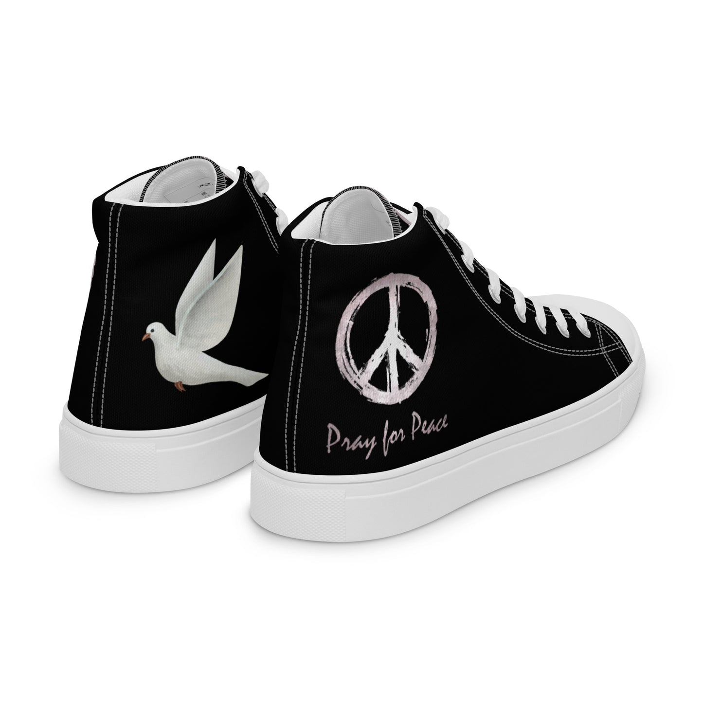 Women’s high top canvas shoes-Peace & Dove