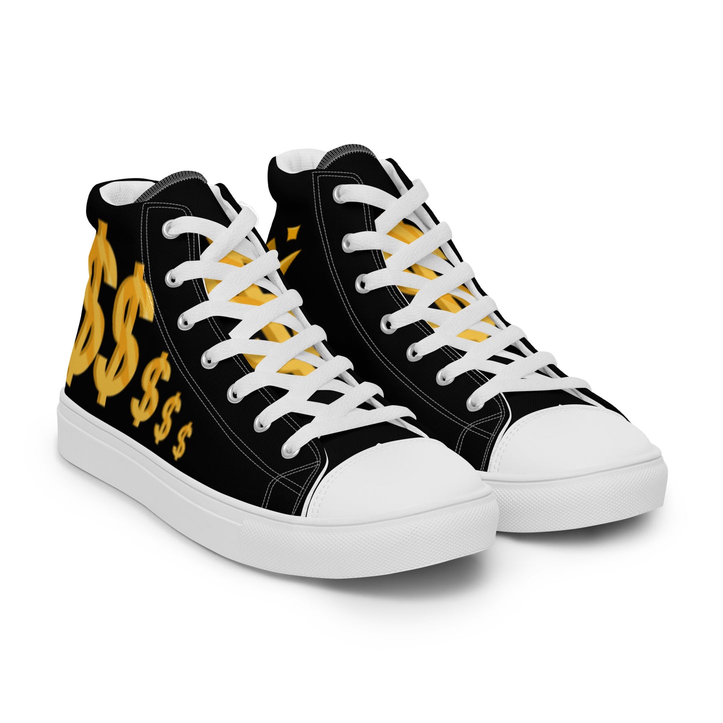 Women’s high top canvas shoes-Black $