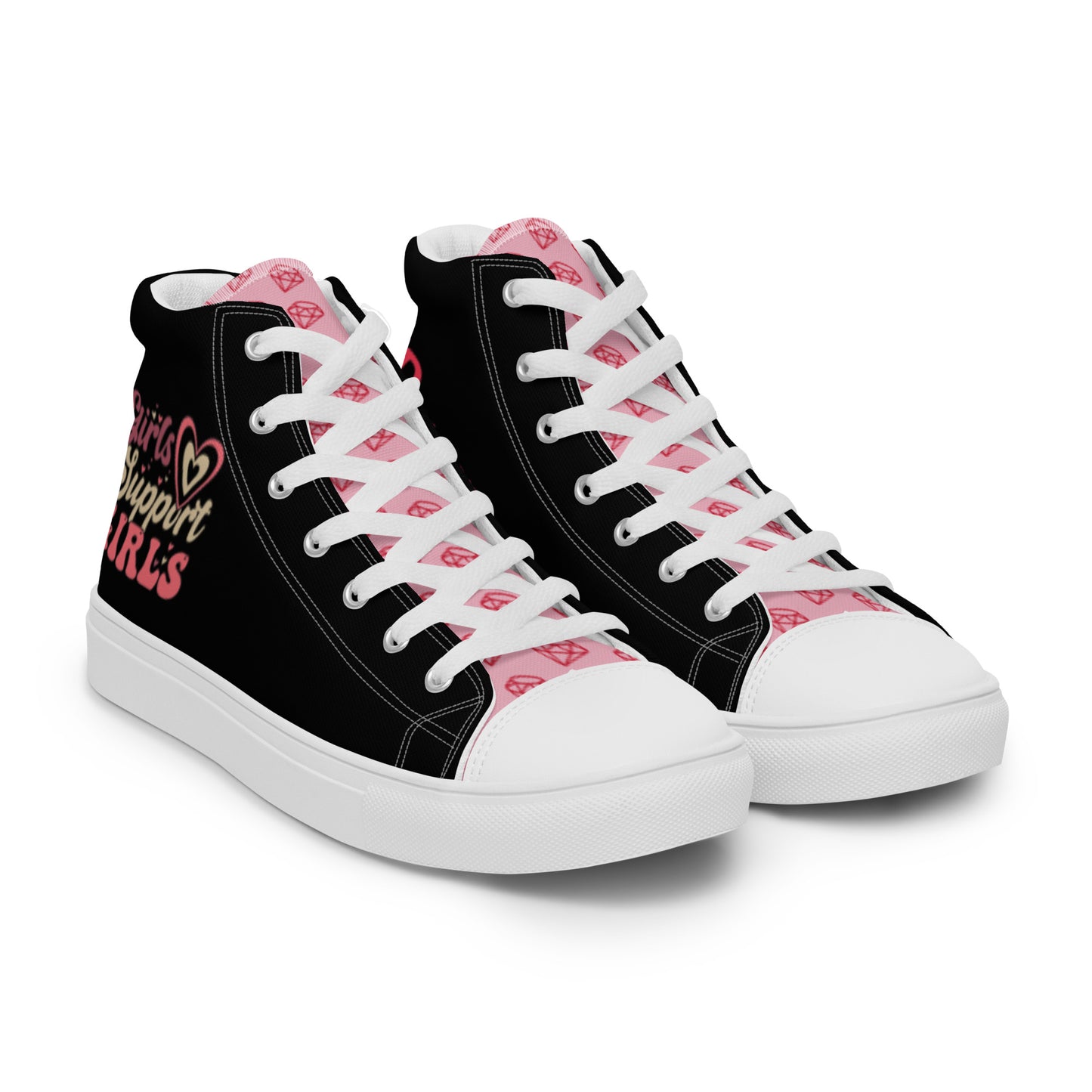 Women’s high top canvas shoes-Girl power