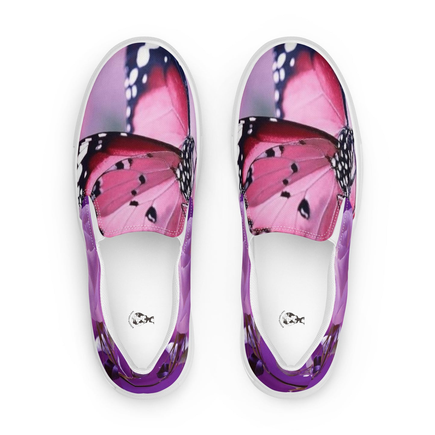 Women’s slip-on canvas shoes-Butterfly & flowers