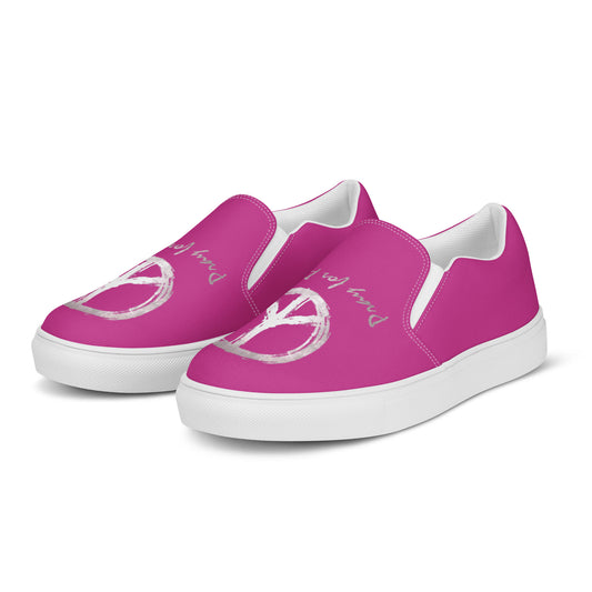 Women’s slip-on canvas shoes-Pray for peace